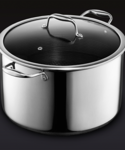 Hybrid Stock Pot with Lid, 12-Qt