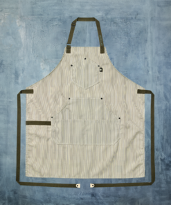 Eco Modern Apron (Classic Stripe, Forest)