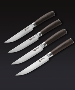 Damascus Steel Steak Knife Set, 4-pc (Espresso)