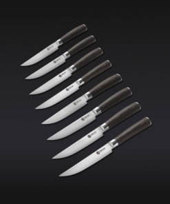 Damascus Steel Steak Knife Set, 8-pc (Espresso)