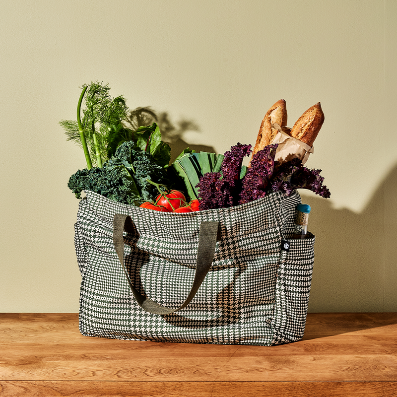 The Everything Everywhere Bag (Houndstooth-Forest) - Image 4