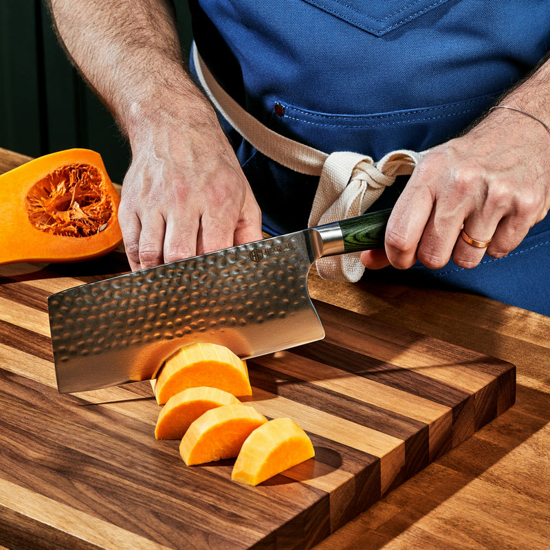 Damascus Steel Cleaver, 7″ - Image 5