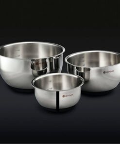 Alternative view of Stainless Mixing Bowl Set with Vacuum Seal Lids, 6-pc