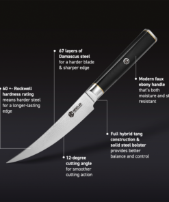 Alternative view of Master Series Damascus Steel Steak Knife Set, 4-pc